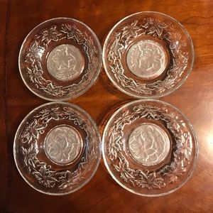 Princess House Fantasia small fruit desert bowl Set of 4